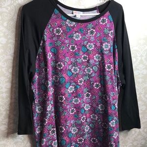 LuLaRoe Randy Raglan Sleeve Tee